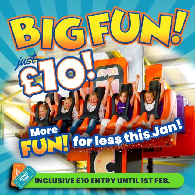 January plans, sorted.
A full day at Wheelgate for just £10 🎢
Available every day until 1st February.
No catch.
Just proper family fun — for less.
👉 Book online.
.
#Wheelgate #WheelgateMansfield #MansfieldNotts #NottinghamshireDaysOut #DaysOutWithKids FamilyFunNotts