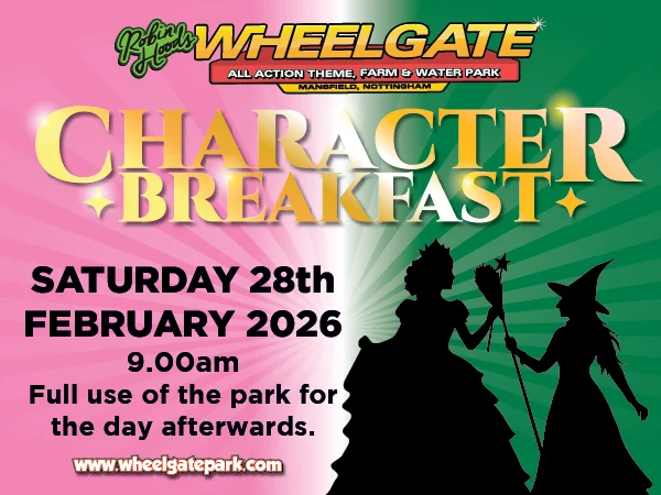Enjoy a magical breakfast with our Special guests the pink witch and the green witch !🤩

You will get chance to meet the girls, sing along to a song or two, have a dance and then have photos with them both. 👀

Breakfast starts at 9.00am with the event finishing at 11.00am where you will then have entry to the park for the rest of your day! 🎢

A selection of cold breakfast treats, such as pastries, cereals, fresh fruit along with a cooked breakfast will be served to all. 🤪

After you have enjoyed the event you will then have the rest of the day to enjoy exploring the park! 🎡

www.wheelgatepark.com