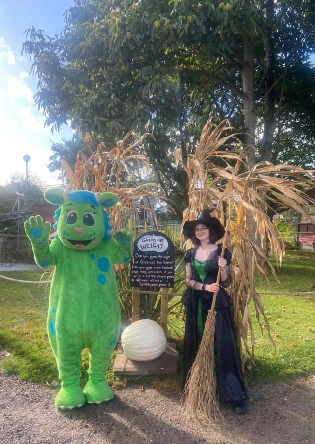 Guess the weight of Grizelda's pumpkin! 🎃

On your next visit to Wheelgate stop by Grizelda's prize pumpkin and take a guess of th weight! Enter your guess down below, with a picture of you standing next to it, and the closest person at Halloween will win a spooktacular prize! 👻

Competition closes 31/10/2026 - Good luck! 

www.wheelgatepark.com