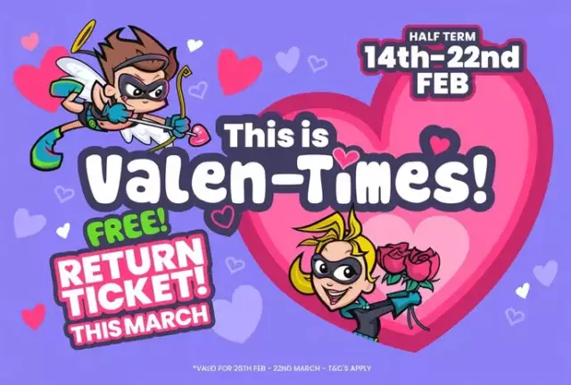 💘✨ Valen-Times Half Term Fun! ✨💘
📅 14th – 22nd February 2026

Looking for the perfect family day out this February half term? We’ve got LOTS of fun included in your entry… plus a 🎟️ FREE return ticket for every paying guest!

💖 All Day Park Fun
🔎 Goodie Token Hunt – find tokens for a sweet treat!
💕 Famous Couples Hunt – complete your hunt sheet for a prize!
🎨 Valentine Craft Corner – get creative and take your crafts home!
🔥 Toast Marshmallows* – (outside Pharos Café)
🧁 Valentine Sweet Treats – enjoy cakes and snacks in cafés
🦸 Meet & Greet with Hank the Superhero – 10:30–11:30am (weekends & school holidays)

🦙 Animal Activities & Talks
🦅 Falconry Meet & Greet* – 10:30–10:45am (Thurs–Sat) 📸 
🦅 Hands-On Bird of Prey Experience – 11:00am (Mon, Wed, Fri), limited spaces
🦘 Wild About Wallabies – 11:15am 🆓
🐹 Capybara Talk – 11:30am 🆓
🐰 Small Animal Handling – 11:45am 🆓
🐴 Shetland Pony Groom & Talk – 12:30pm 🆓
🦅 Bird of Prey Flying Display – 12:45pm & 2:30pm 🆓
📸 Photo with a Bird* – 1:15pm & 3:00pm
🦅 Hands-On 30-min Bird of Prey Experience – 1:45–2:15pm limited spaces
🐌 Bugs ‘N’ Stuff – 2:00pm 🆓
🦝 Genet Talk – 2:30pm 🆓
🦫 Capybara Experience* – 4:15pm (pre-book, age 7+) 🐻 + certificate included

There’s something happening all day long! 🎉

Perfect for making magical half-term memories 💕

*Small charge applies 
#HalfTermFun #FamilyDaysOut #ValentinesVibes #WheelgatePark