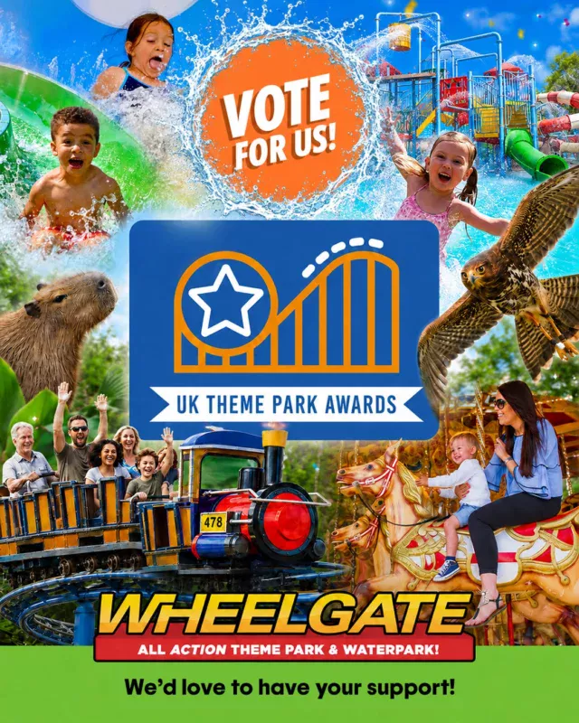 🚨WE NEED YOUR HELP!🚨

Love Wheelgate? ✨ Nominate us for a UK Theme Park Award!

You can now vote for us in a variety of categories including:

💦 Water Park of the Year (We already know it's the biggest and the best 😉)
💸 Best Value Theme Park 
🧸 Best Theme Park for Toddlers (Did you know under 95cm enter FREE?!)
👶 Best Theme Park for Families
🎃 Best Halloween Event (FREE PYO pumpkin, visit our Witch Wagon PLUS MORE!)

Nominate us now, and help spread the fun!👀

ukthemeparkawards.com/nominees

Nominations close THIS FRIDAY!🤩

#ThemeParkAwards #Nominate